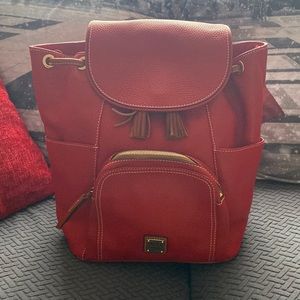 Brand new Dooney and Bourke red leather backpack